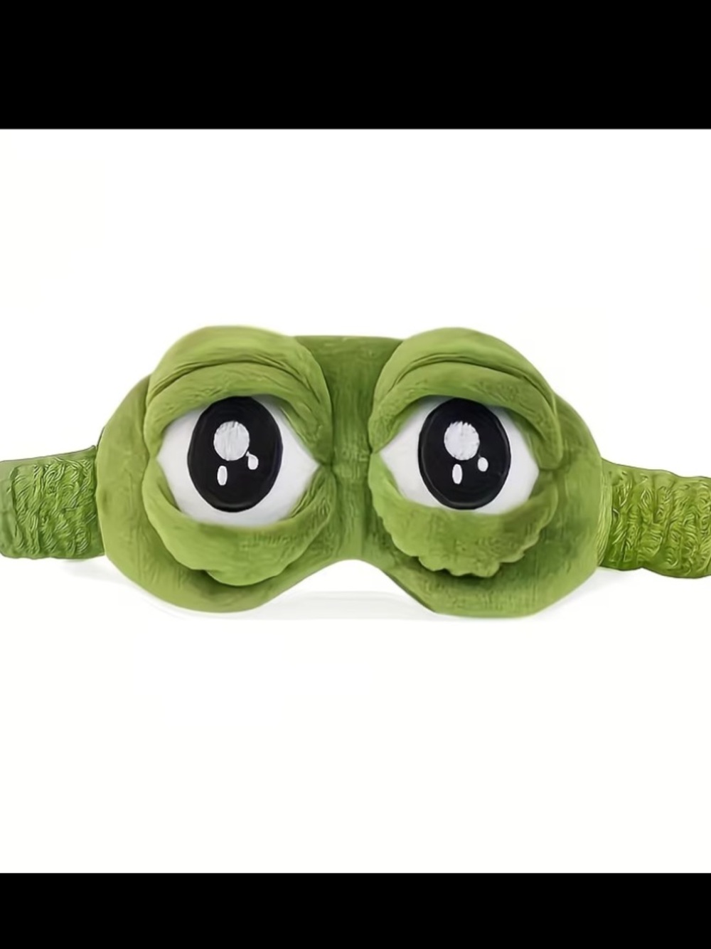 Frog Eye Plush Adjustable Eyelid Sleep Mask New